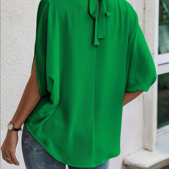 Boho tie back batwing sleeve top - Picture 3 of 15